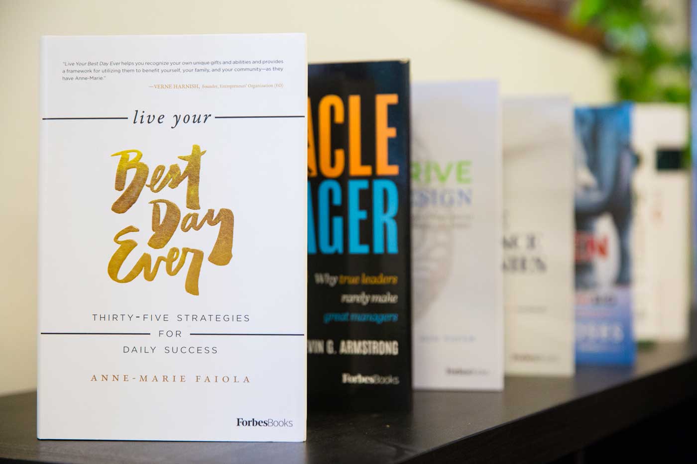 collection of books on table for display